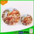 Fashionable and generous tempered Glass round plate set
